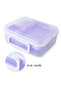 3/4/5 Compartment Convertible 1650ml Bento Lunch Box with 150ml Gravy Bowl - Purple - 6