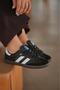 Women's Black and White Orthopedic Sole Line Detailed Casual Sneaker 057 - 4