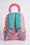 Relaxion 1704 Pink Water Green Girl's Kindergarten Nursery Backpack with Rabbit Figure - 2