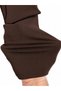 Bitter Brown High Waist Gathering Premium Diving Fabric Chocolate Scuba Mini Flared Shorts Skirt - 9