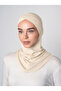 Cross Hijab Neck Collar Bonnet - Light Beige - (St232), (Id 3423212) - 2