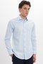 Men's Slim Fit Slim Fit 100% Cotton Cotton Satin Premium Series Blue Shirt - 4