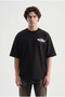 Men's Metal Space Oversize T-Shirt Black