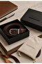 Clip-On Cognac Leather Belt Classic - Men's 100% Genuine Leather Belt - 8