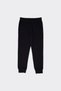 Boy's Elastic Waist Black Pajama Bottoms - 2