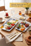 Set of 2 Melamine Presentation Plates, Presentation Plate, Serving Plate - Patterned Unbreakable Serving Plate - Lemon - 3