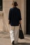 Oversize Linen Textured 100% Cotton Single Pocket Loose Shirt KGT-KU3435 - 4