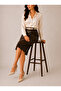 Leather Brown Midi Pencil Skirt - 3