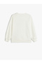 New Year's Themed Sequin Sequined Bow Detailed Sweat - 4