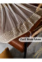 Tulle Curtain with Geometric Pattern, No Ironing Required, 1E 2-Layer Sparse Pleats, Suitable for Living Room, Kitchen, Balcony and Rooms. - 5