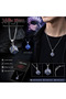 Blue Stone Unisex Dice Necklace Silver Color Unisex Dice Necklace - 8