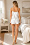 Women's Satin Thin Strap Stylish Shorts Set - 3
