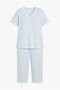 Angelique Bamboo Fabric Short Sleeve Lace Detail Women's Capri Suit 22262 - 4