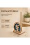 Wooden paper towel holder decorative kitchen countertop vase flower figured towel holder 25 cm stand - 3