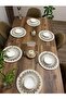 6 Pieces 33x33 Jute, Ameriken Serving, Tablecloth, Supla Gift, with Dowerpot Gritirikot - 8