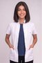 Women's Jacket Length Doctor's Collar Short Sleeve Doctor Teacher Lab Coat - 3