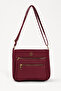 Women'S, Adjustable Cross Strap, Four-Pocket Shoulder Bag S-1399 Claret Red