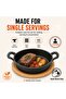 Cast Iron Mini Round Skillet with Wooden Sizzler Plate, 18cm - Perfect for Sizzling and Grilling - 4