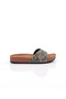 Pienn Üretimi Women's Stoned and Pearled Evil Eye Beaded Massage Sole Daily Comfortable Slippers - 3