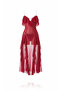 Women's Shiny Strap Detailed Back-Strapped Stylish Nightgown