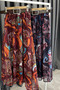 Chiffon Skirt with Elastic Waist - Navy Blue Dark Blue - 8