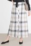 Plaid Pattern Button Detail Skirt 60266 - 4
