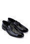 Men's Genuine Leather Black Patent Leather Loafers - 2