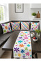 Colorful Floral Patterned Spring Themed Set of 4 Decorative Throw Pillow Covers 43X43 cm - 5