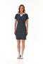 Striped Polo Neck Lycra Dress - 8