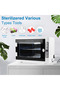 UV Light Sterilizer Box Cabinet Sanitizer, Scissors Towel Nail Tool with Sterilizer Device with LED Display and Timer Setting. Stainless steel, Capacity 16L, 2 Tray - 4