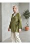 Lunsera Women's Strawberry Fabric Kimono Blouse Side Tie Long Sleeve Hijab Blouse-Khaki - 2
