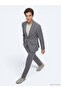 Gray Plain Modern Fit Suit - 2