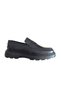 Onyx men's black genuine leather moccasins | thick sole loafer daily classic shoes | new season 6218 - 6