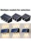 8LED White 6000K Outdoor Solar Fence Lights Waterproof LED Up-Down Solar Wall Lights Porch Decor Gar - 5