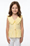 Ruffled Peter Pan collar Muslin Fabric Girls' Shirt - 2