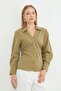 Long Sleeve Shirt with Draped Sides - 5