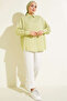 Women's Striped Oversize Shirt 1346 - E.Green - 2