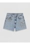 Two Mt Shop Quality Lcw Kids Blue Floral Embroidered Girls' Jean Shorts - 3
