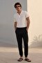Men's Tight High Waist Black Sweatpants with Elastic Waist