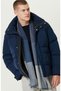 Lacivert  Su İtici Puffer Mont - 2