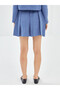 Alita City Blai̇s Blue Plain Mini Women's Skirt with a Difference - 4
