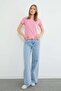 Floral Embroidered Crew Neck T-Shirt - 3