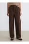 Trendlucky Wide Leg Women's Gabardine Trousers with a Difference in Color - 2