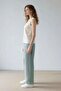 Jogger Pants Linen Look High Waist Straight Leg with Pockets (25 Sp) - 4