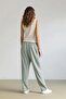 Jogger Pants Linen Look High Waist Straight Leg with Pockets (25 Sp) - 7
