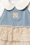 My Little One's Baby Girl Set with Denim Gilet and Lace Skirt - Baby Blue - 4