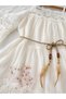 My Little Girl's Lace and Shoulder Detail Bohemian Dress - Ecru - 4