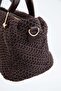 Zippered Knitted Shoulder Bag with Chain Strap - 6