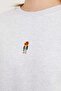 3 Thread Teddy Bear Embroidered Crew Neck Sweatshirt - 4