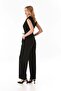 Stand Collar Blouse with Draped Shoulder and Sides - 4